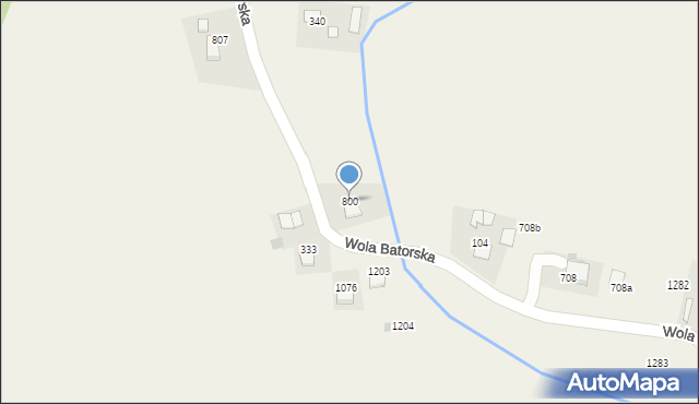 Wola Batorska, Wola Batorska, 800, mapa Wola Batorska