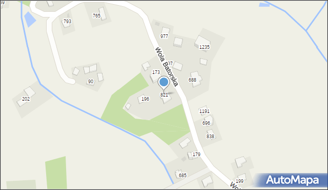 Wola Batorska, Wola Batorska, 821, mapa Wola Batorska