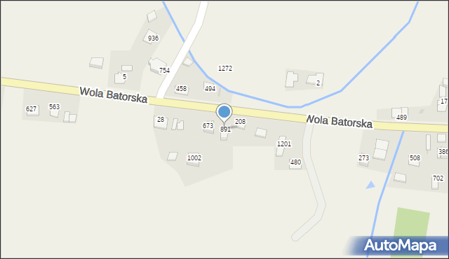 Wola Batorska, Wola Batorska, 891, mapa Wola Batorska