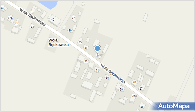 Wola Będkowska, Wola Będkowska, 32, mapa Wola Będkowska