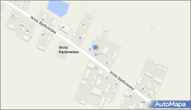 Wola Będkowska, Wola Będkowska, 34, mapa Wola Będkowska