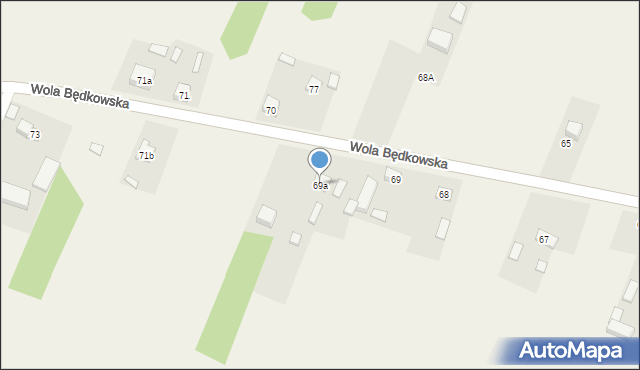 Wola Będkowska, Wola Będkowska, 69a, mapa Wola Będkowska