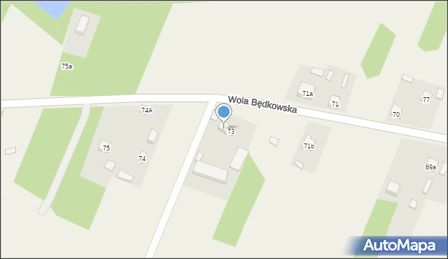 Wola Będkowska, Wola Będkowska, 73a, mapa Wola Będkowska