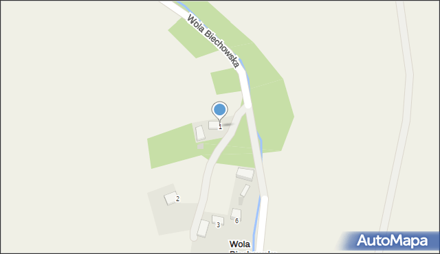 Wola Biechowska, Wola Biechowska, 1, mapa Wola Biechowska