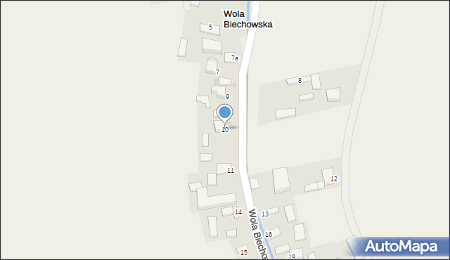 Wola Biechowska, Wola Biechowska, 10, mapa Wola Biechowska