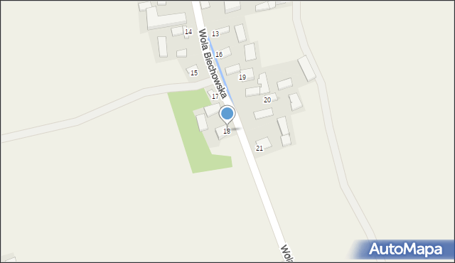Wola Biechowska, Wola Biechowska, 18, mapa Wola Biechowska