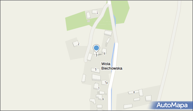 Wola Biechowska, Wola Biechowska, 3, mapa Wola Biechowska