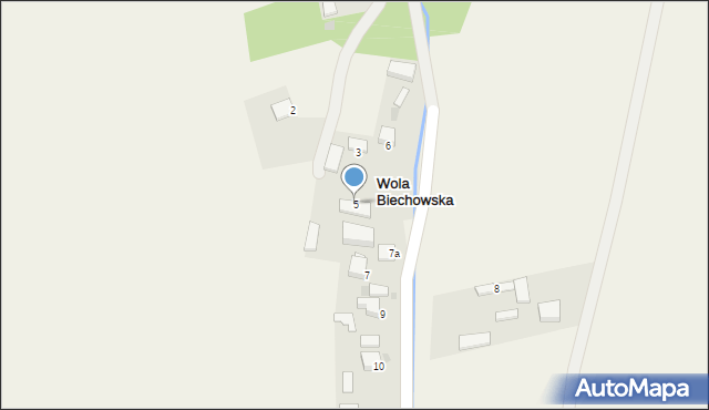 Wola Biechowska, Wola Biechowska, 5, mapa Wola Biechowska