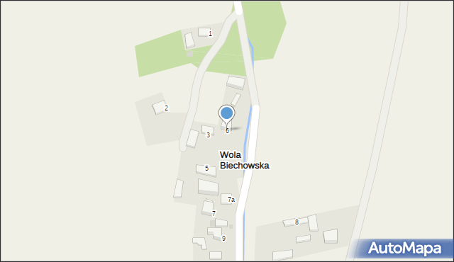 Wola Biechowska, Wola Biechowska, 6, mapa Wola Biechowska