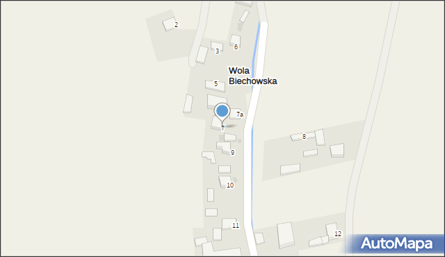 Wola Biechowska, Wola Biechowska, 7, mapa Wola Biechowska