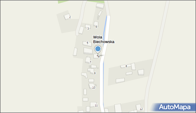 Wola Biechowska, Wola Biechowska, 7a, mapa Wola Biechowska