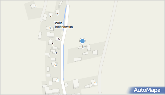 Wola Biechowska, Wola Biechowska, 8, mapa Wola Biechowska