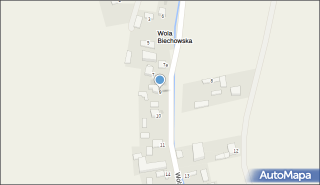 Wola Biechowska, Wola Biechowska, 9, mapa Wola Biechowska