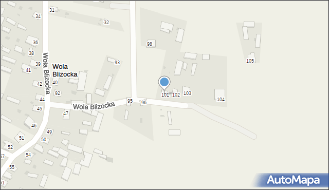 Wola Blizocka, Wola Blizocka, 101, mapa Wola Blizocka