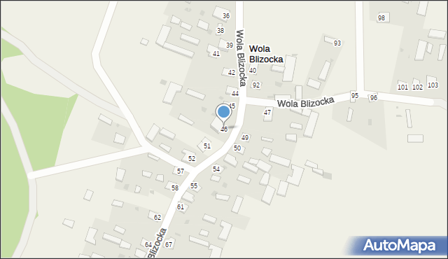 Wola Blizocka, Wola Blizocka, 46, mapa Wola Blizocka