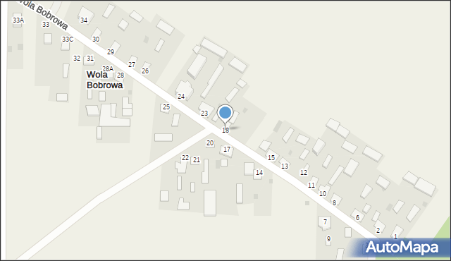 Wola Bobrowa, Wola Bobrowa, 18, mapa Wola Bobrowa