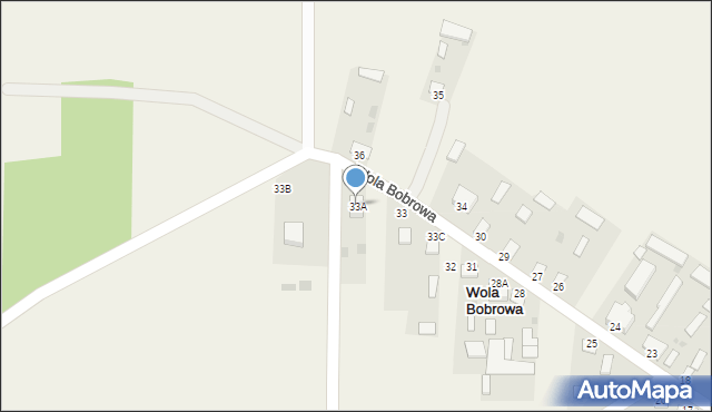 Wola Bobrowa, Wola Bobrowa, 33A, mapa Wola Bobrowa