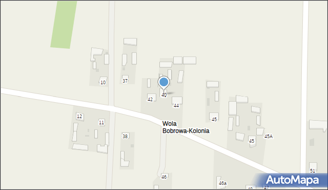 Wola Bobrowa, Wola Bobrowa, 40, mapa Wola Bobrowa