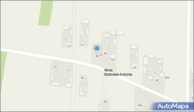 Wola Bobrowa, Wola Bobrowa, 42, mapa Wola Bobrowa