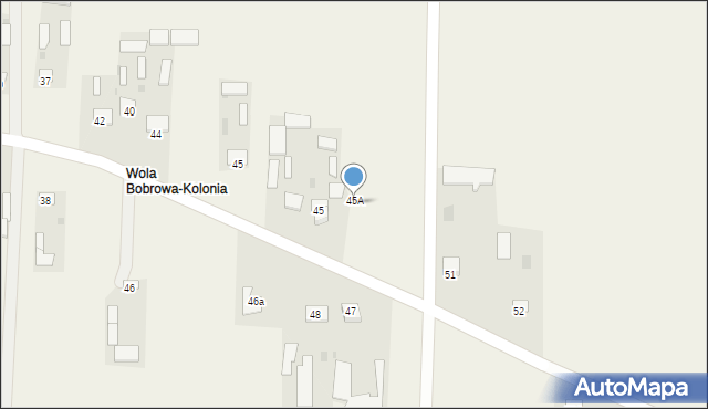 Wola Bobrowa, Wola Bobrowa, 45A, mapa Wola Bobrowa