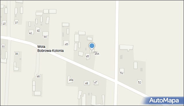 Wola Bobrowa, Wola Bobrowa, 47a, mapa Wola Bobrowa