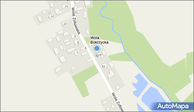 Wola Bokrzycka, Wola Bokrzycka, 62, mapa Wola Bokrzycka