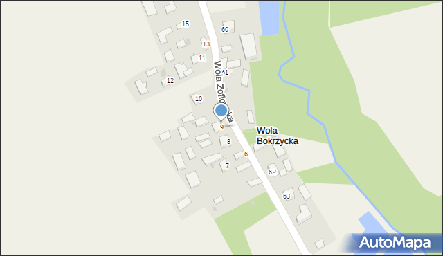 Wola Bokrzycka, Wola Bokrzycka, 9, mapa Wola Bokrzycka