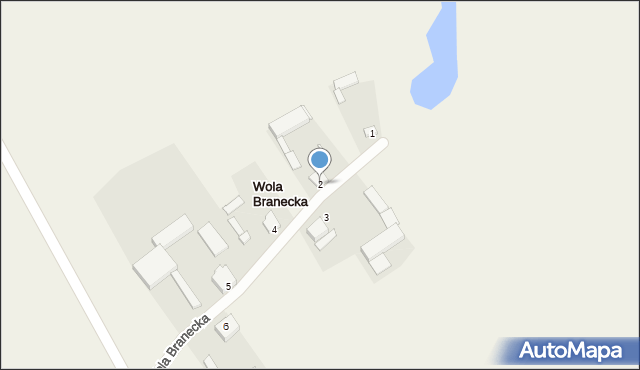 Wola Branecka, Wola Branecka, 2, mapa Wola Branecka