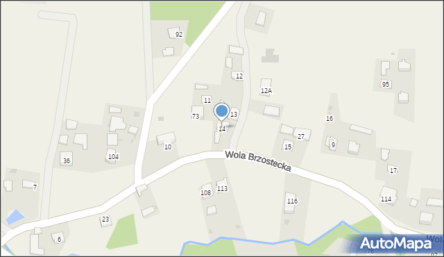 Wola Brzostecka, Wola Brzostecka, 14, mapa Wola Brzostecka