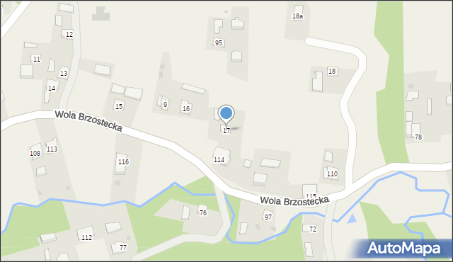 Wola Brzostecka, Wola Brzostecka, 17, mapa Wola Brzostecka