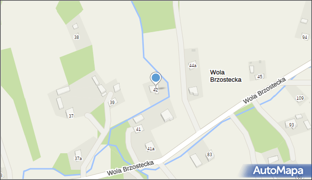 Wola Brzostecka, Wola Brzostecka, 42, mapa Wola Brzostecka