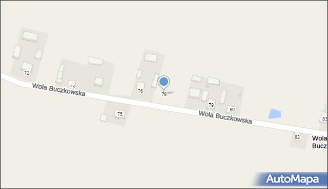 Wola Buczkowska, Wola Buczkowska, 78, mapa Wola Buczkowska