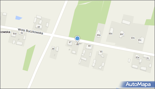 Wola Buczkowska, Wola Buczkowska, 88, mapa Wola Buczkowska