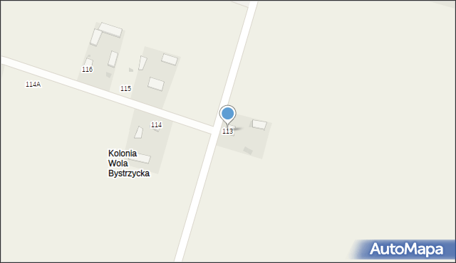 Wola Bystrzycka, Wola Bystrzycka, 113, mapa Wola Bystrzycka