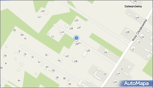 Wola Chodkowska, Wola Chodkowska, 11F, mapa Wola Chodkowska