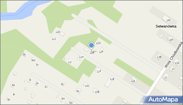 Wola Chodkowska, Wola Chodkowska, 12B, mapa Wola Chodkowska