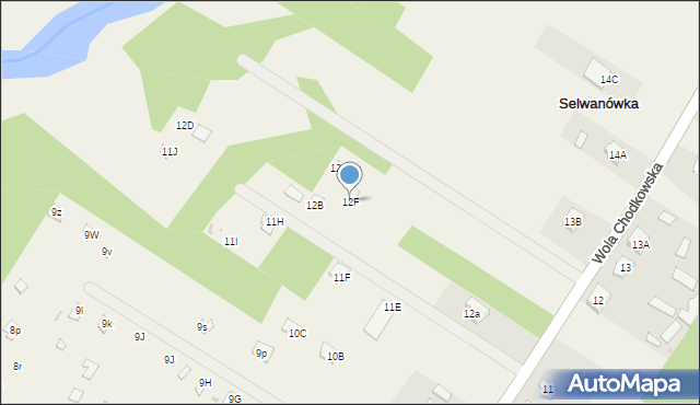 Wola Chodkowska, Wola Chodkowska, 12F, mapa Wola Chodkowska