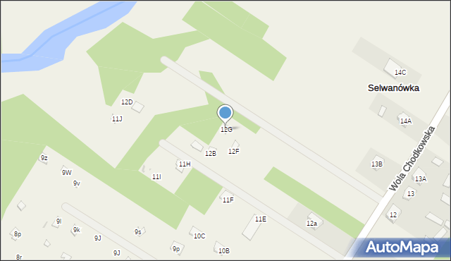 Wola Chodkowska, Wola Chodkowska, 12G, mapa Wola Chodkowska