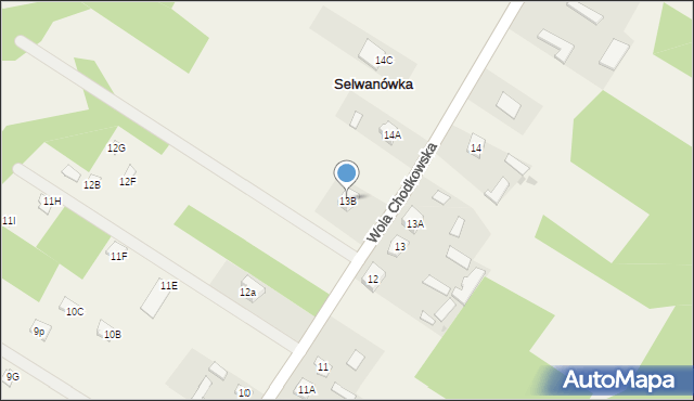 Wola Chodkowska, Wola Chodkowska, 13B, mapa Wola Chodkowska