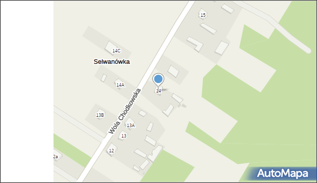 Wola Chodkowska, Wola Chodkowska, 14, mapa Wola Chodkowska