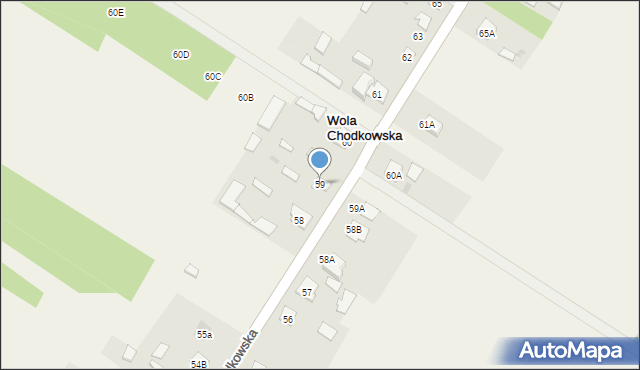 Wola Chodkowska, Wola Chodkowska, 59, mapa Wola Chodkowska