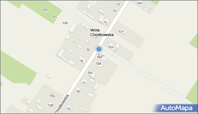 Wola Chodkowska, Wola Chodkowska, 59A, mapa Wola Chodkowska