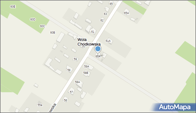 Wola Chodkowska, Wola Chodkowska, 60A, mapa Wola Chodkowska