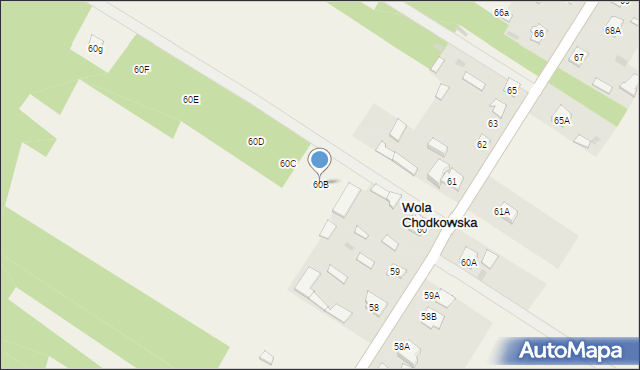 Wola Chodkowska, Wola Chodkowska, 60B, mapa Wola Chodkowska