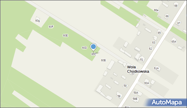 Wola Chodkowska, Wola Chodkowska, 60C, mapa Wola Chodkowska