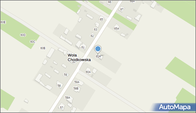 Wola Chodkowska, Wola Chodkowska, 61A, mapa Wola Chodkowska