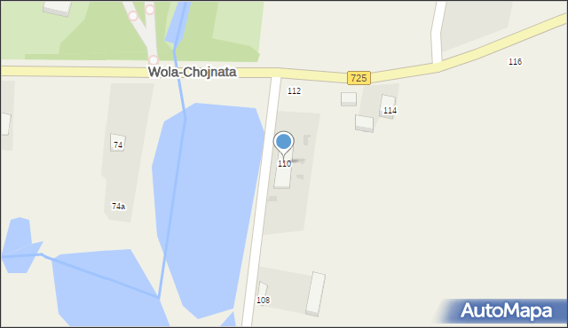 Wola-Chojnata, Wola-Chojnata, 110, mapa Wola-Chojnata