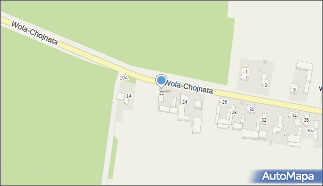 Wola-Chojnata, Wola-Chojnata, 22, mapa Wola-Chojnata