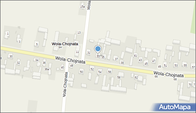 Wola-Chojnata, Wola-Chojnata, 33, mapa Wola-Chojnata