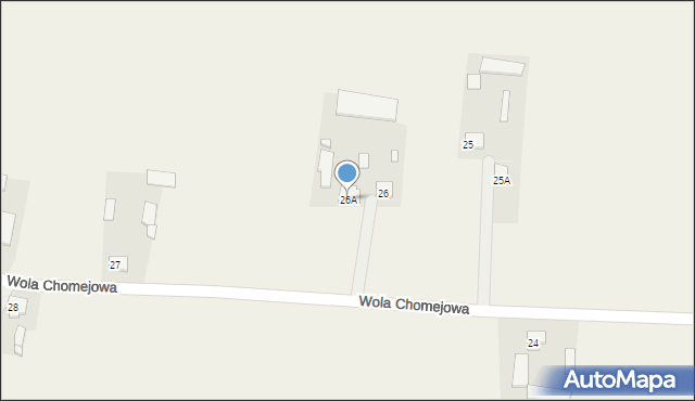 Wola Chomejowa, Wola Chomejowa, 26A, mapa Wola Chomejowa